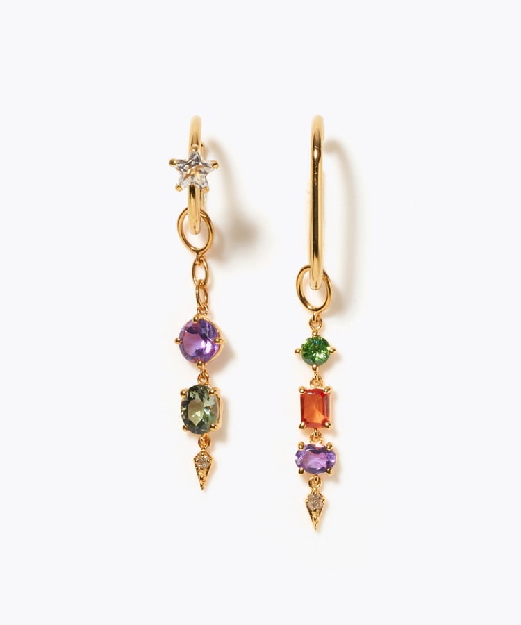 [glimmer] 【2024 Winter Limited】One of a kind moon multi stone ear cuff