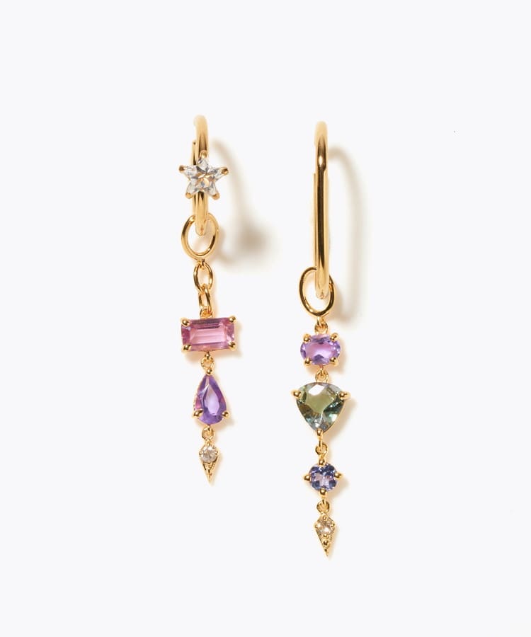 [glimmer] 【2024 Winter Limited】One of a kind moon multi stone ear cuff