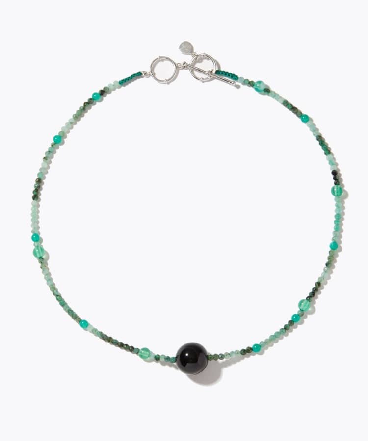 [I am donation] Rie Kimoto × ARTIDA OUD emerald Wood choker