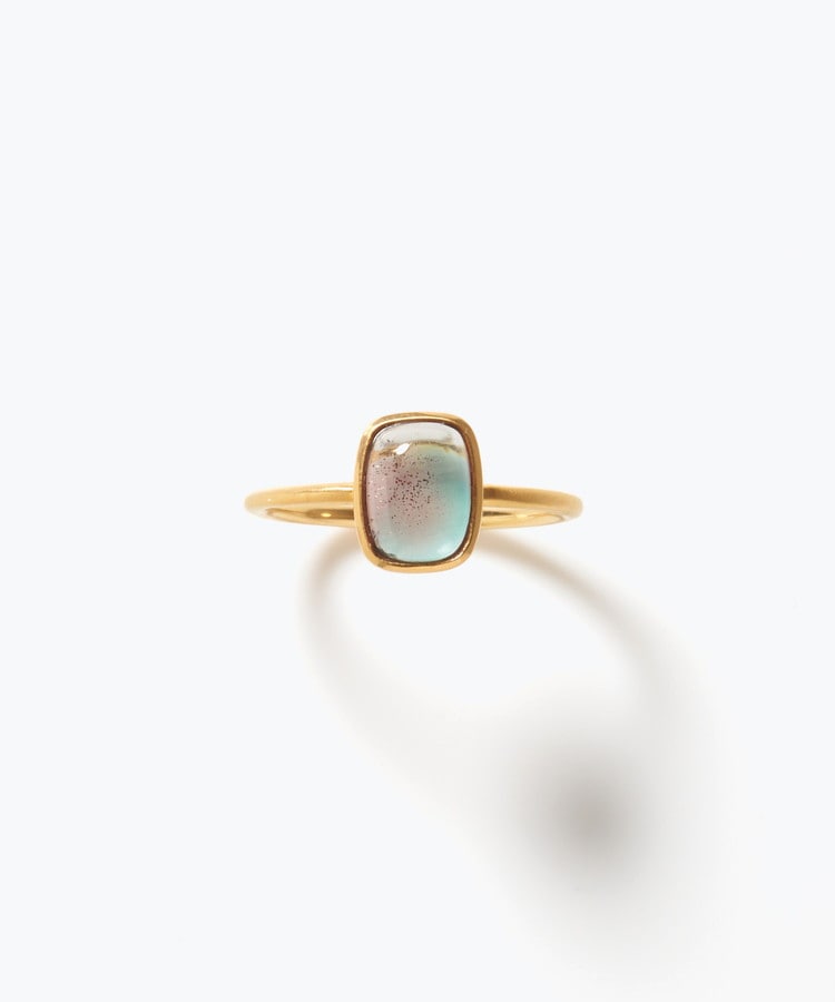 [eden] One of a kind K10 bi-color oregon sunstone ring