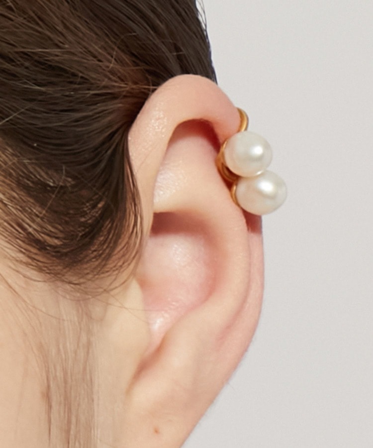 [philia] twin pearl ear cuff