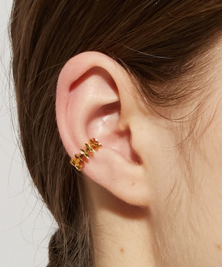 [glimmer] carving leaf ear cuff