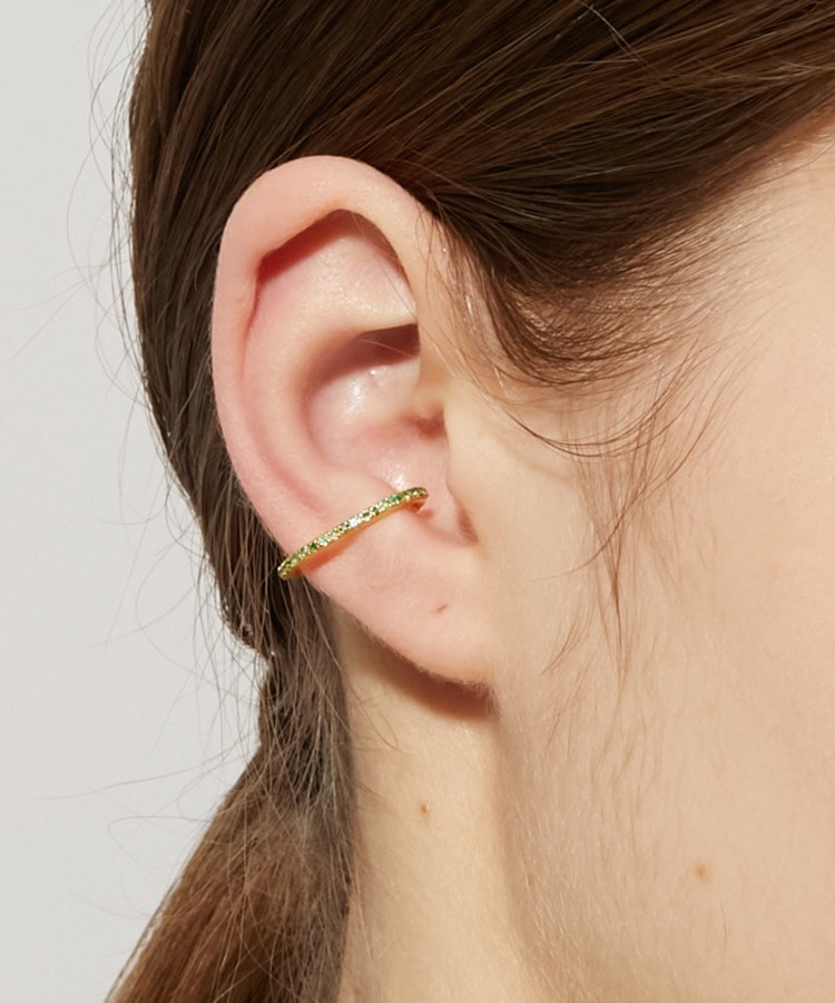 [eden] emerald pave ear cuff