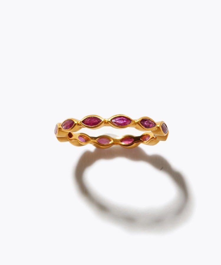 [eden] ruby marquise eternity ring