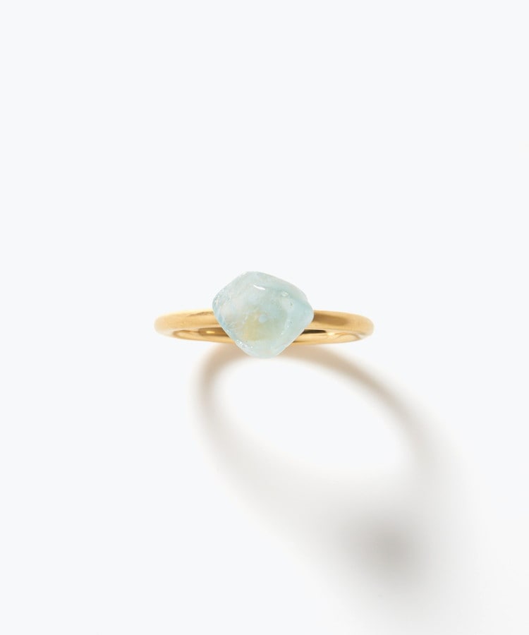 [eden] One of a kind rough aquamarine ring