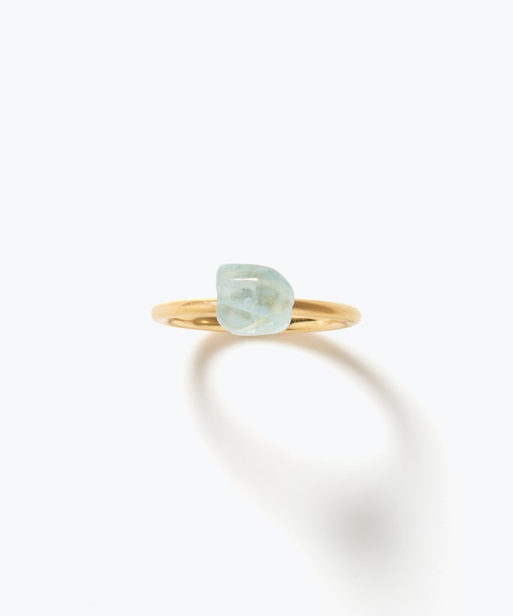 [eden] One of a kind rough aquamarine ring