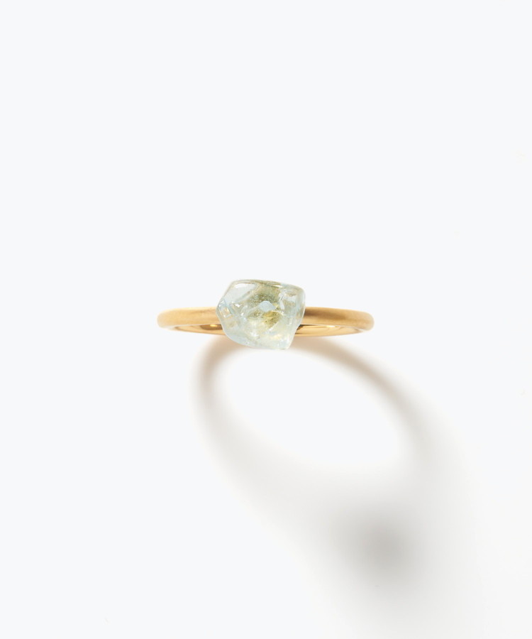 [eden] One of a kind rough aquamarine ring