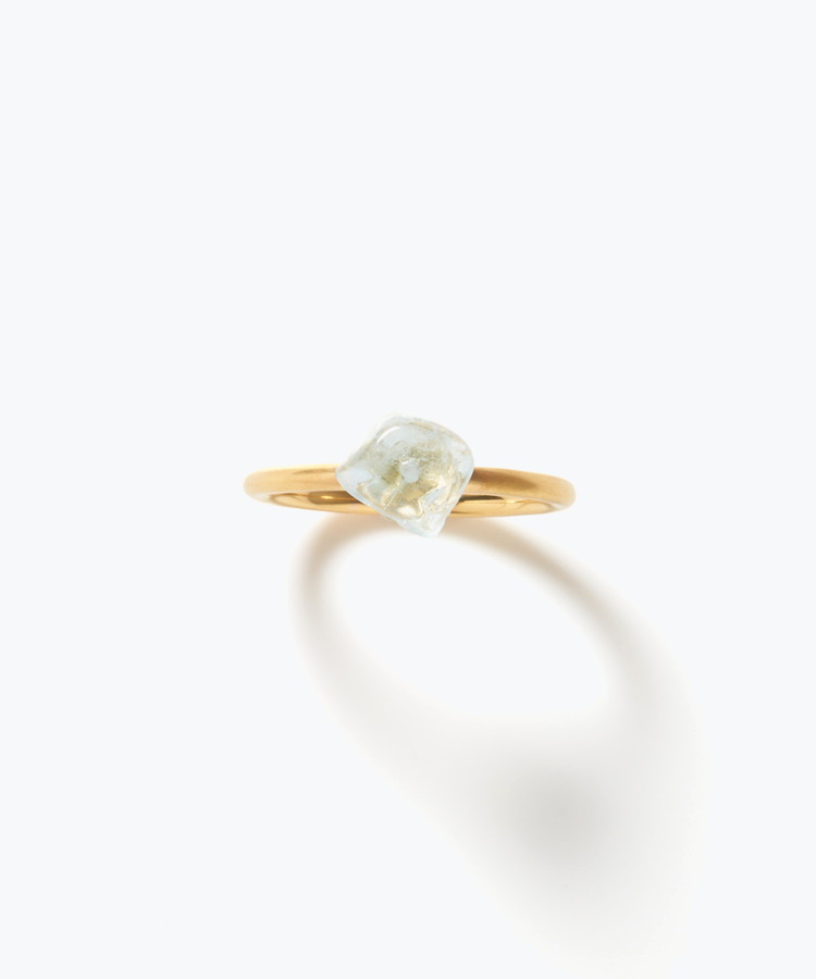 [eden] One of a kind rough aquamarine ring