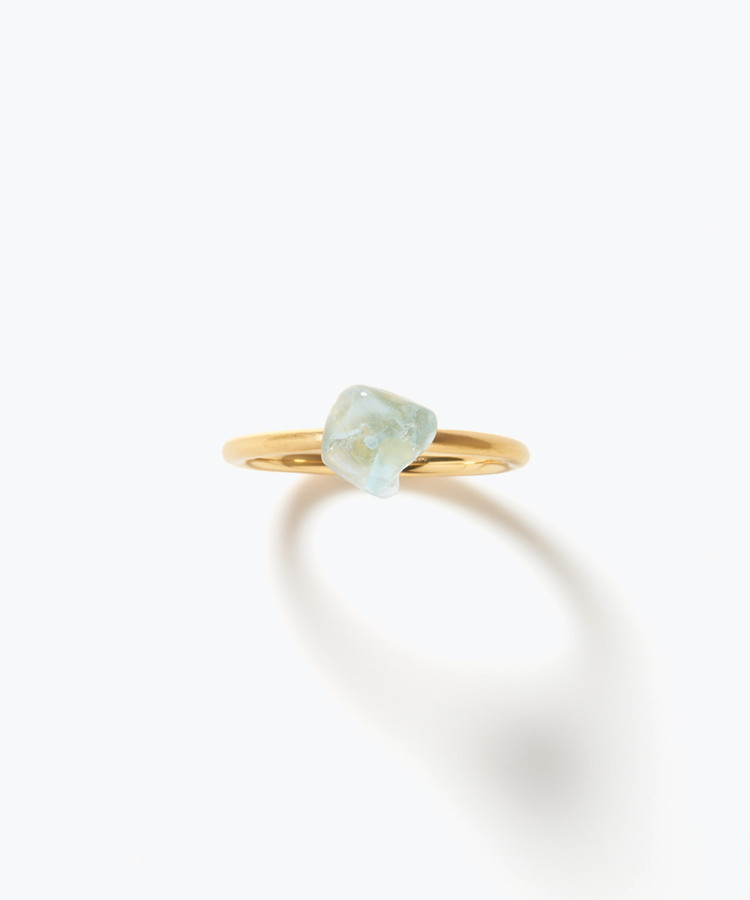 [eden] One of a kind rough aquamarine ring