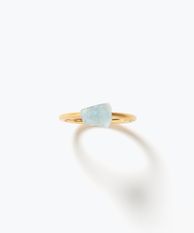 [eden] One of a kind rough aquamarine ring