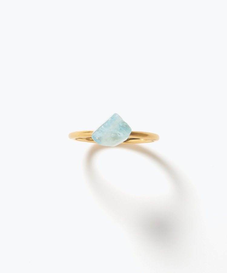 [eden] One of a kind rough aquamarine ring