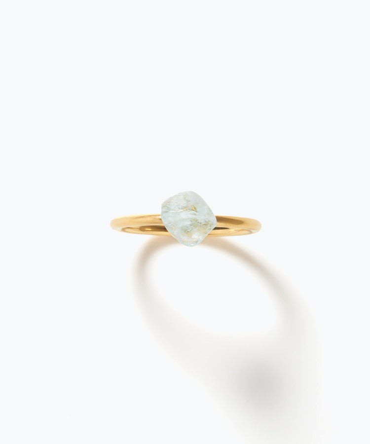 [eden] One of a kind rough aquamarine ring