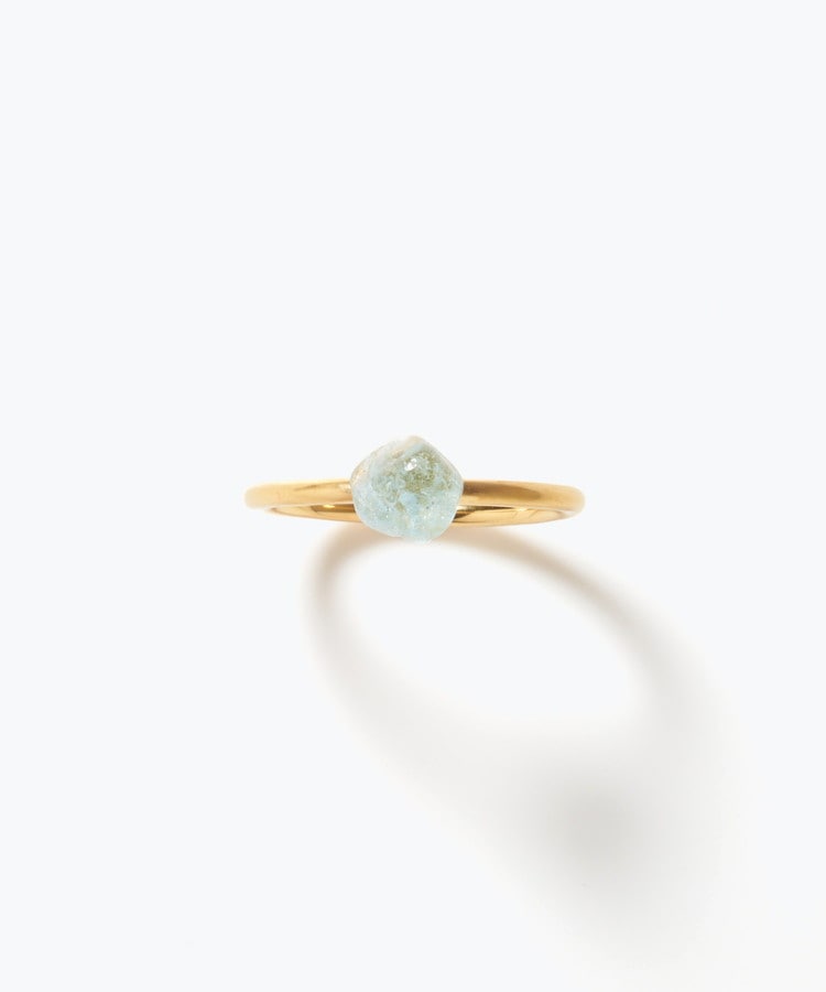 [eden] One of a kind rough aquamarine ring