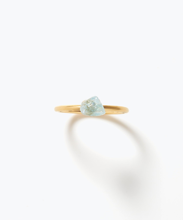 [eden] One of a kind rough aquamarine ring