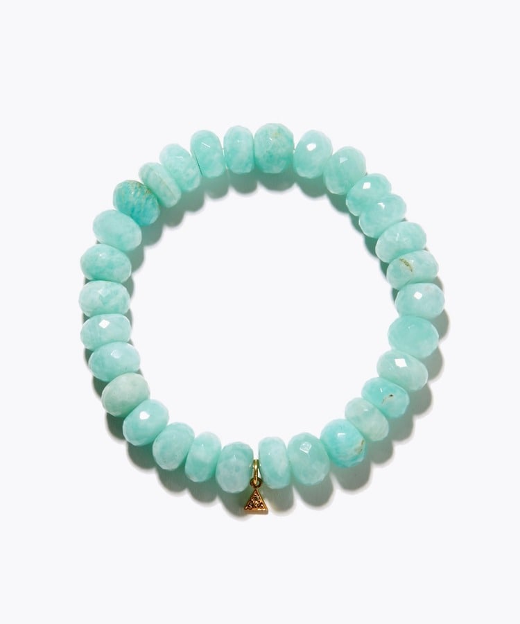 [amulette] [A stone of hope that nurtures the strength to reach your dreams] amazonite diamond bracelet